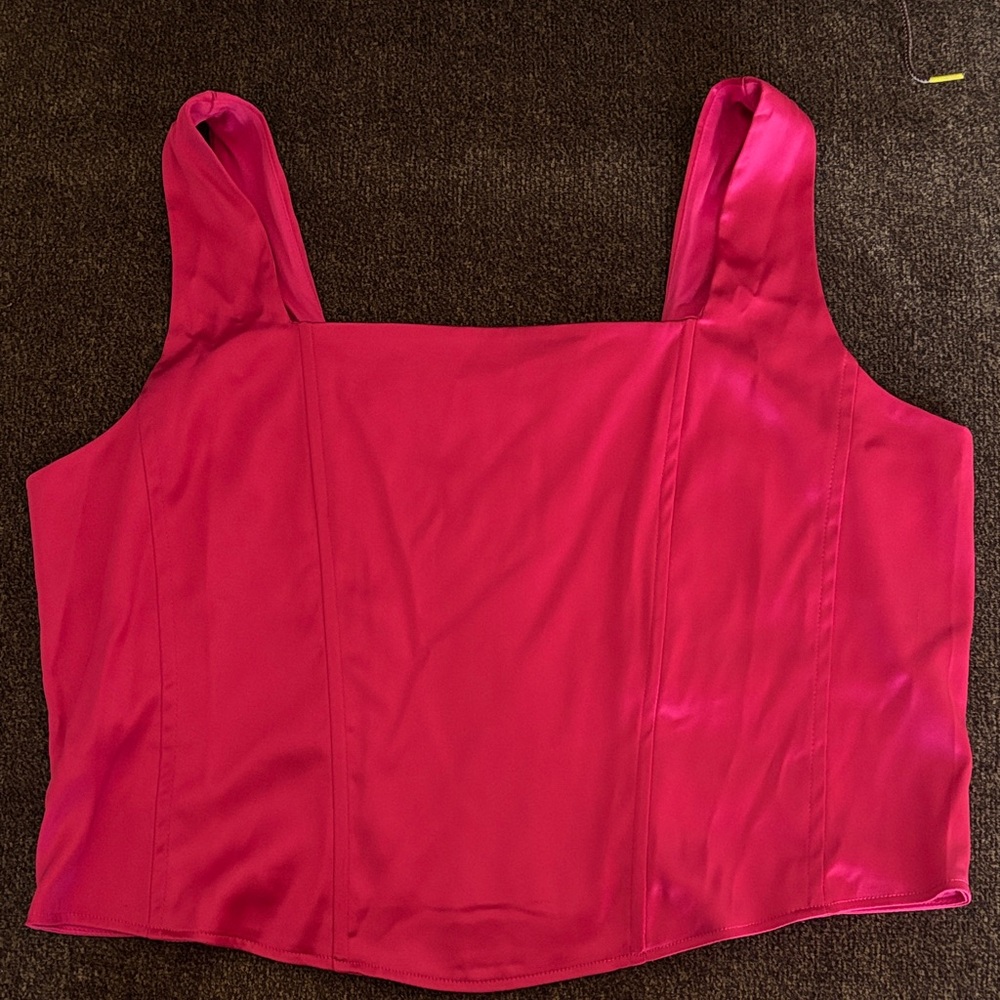 Torrid Pink Satin Top